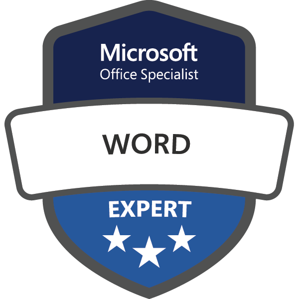 Microsoft Office Specialist: Word Expert badge